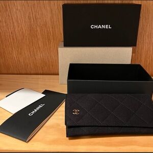 CHANEL Black Quilted Glasses Case